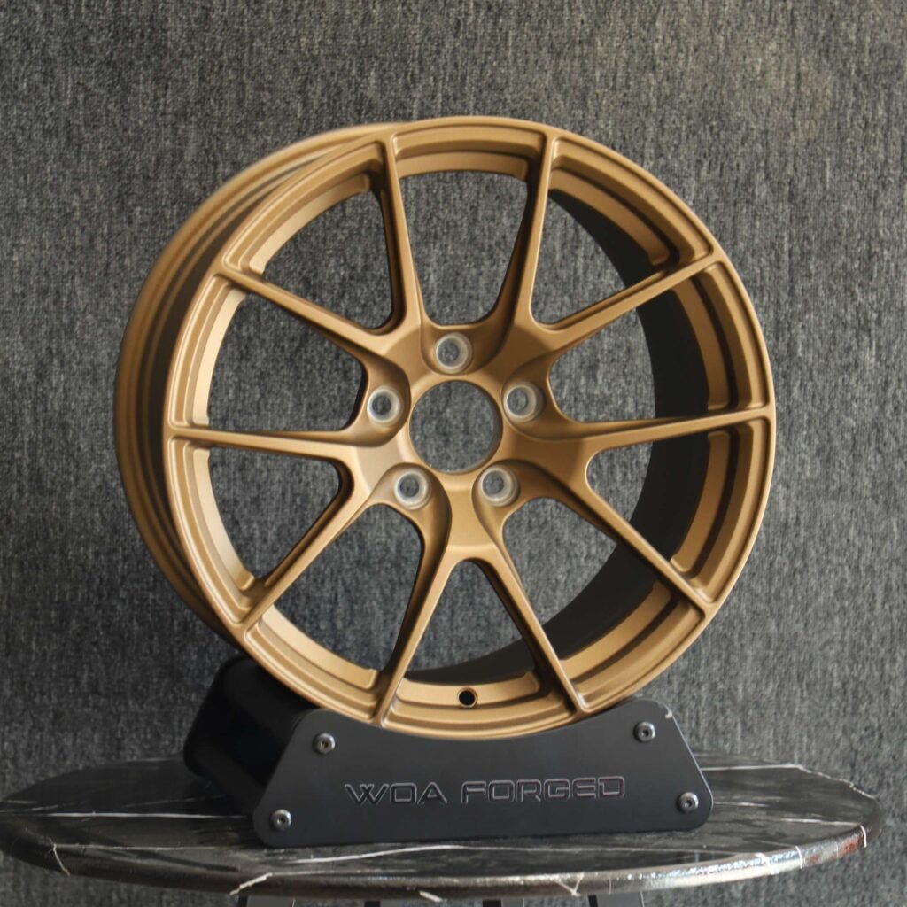 BMW 3 Series F30 wheels – Bronze Gold 5 Y-Spoke, angled view