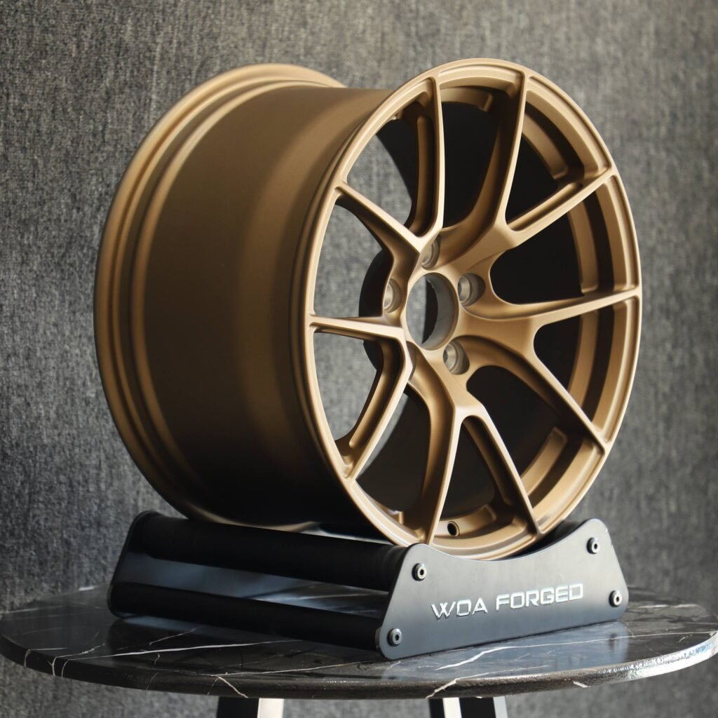 5x100 wheels – Bronze Gold 5 Y-Spoke, side view