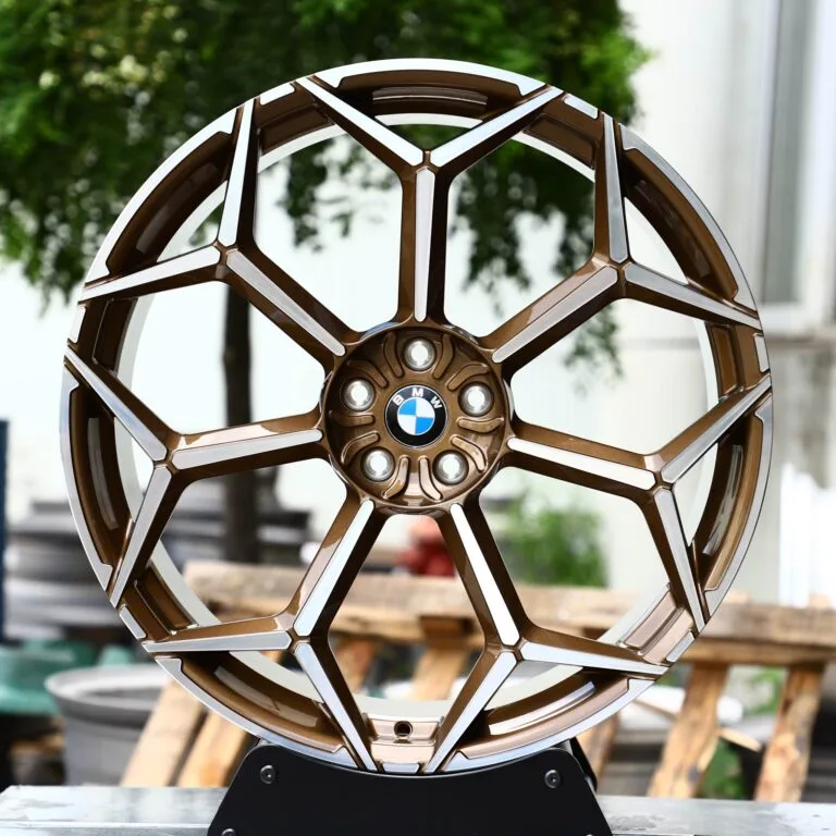 BMW M3 / M5 Forged Wheels – Bronze / Machined Mesh, front view