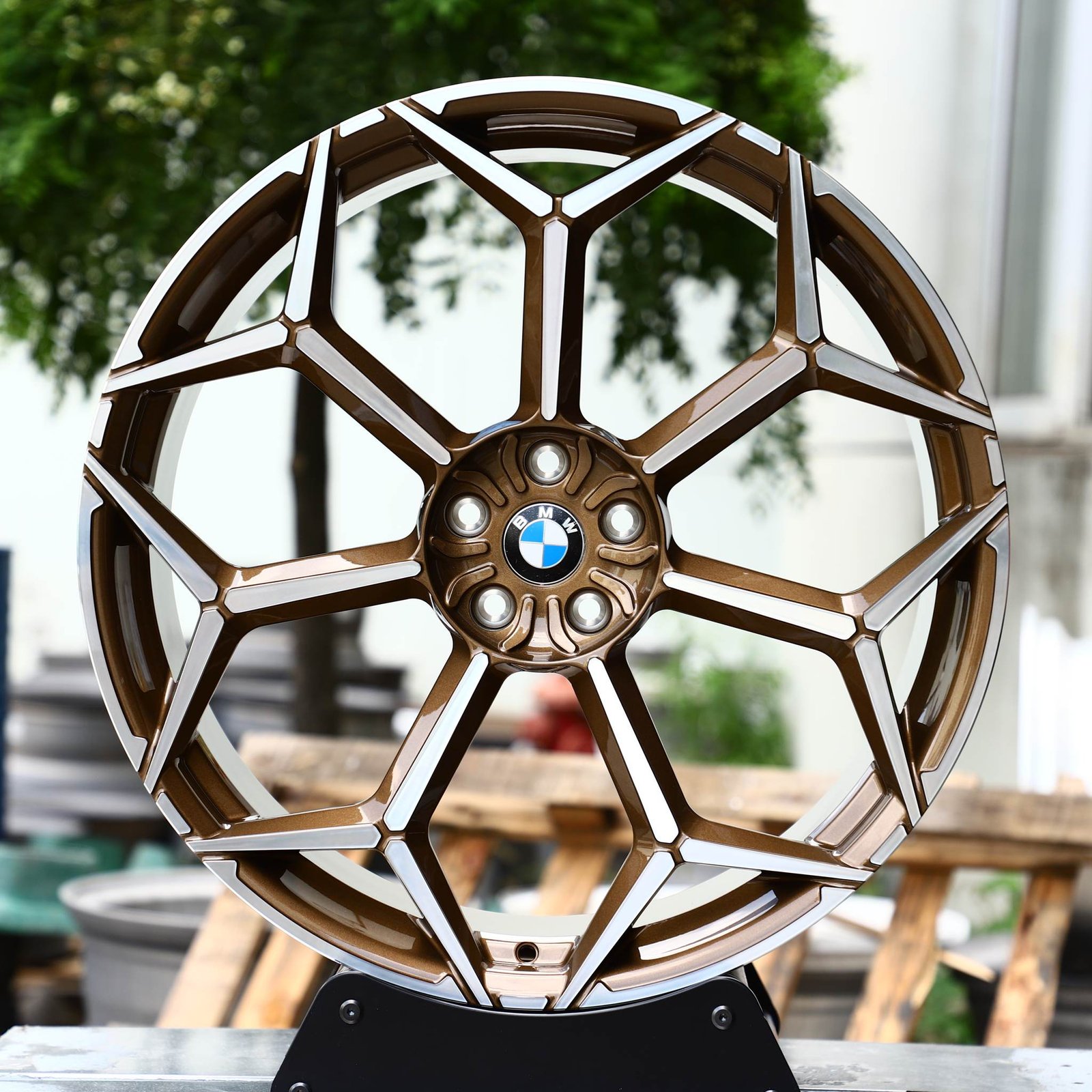 BMW M3 wheels – Bronze Machined Face, front view