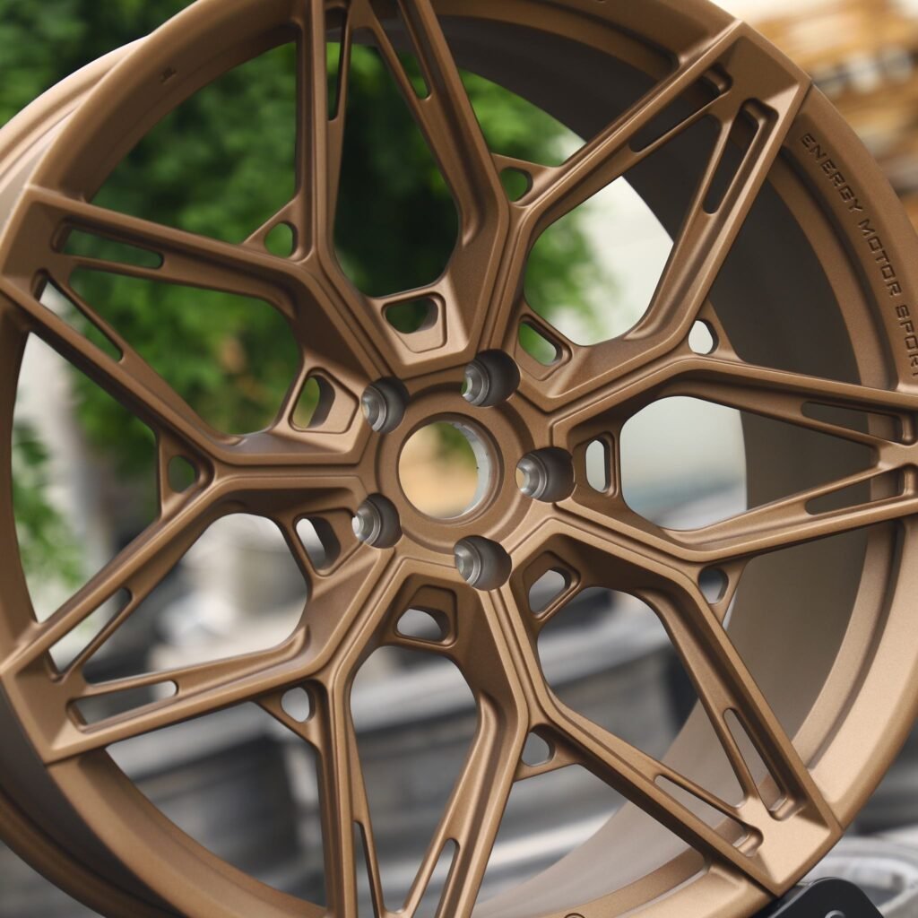 5x130 wheels – Bronze Petal Side-Milled, side view