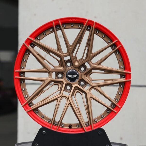 Genesis GV70 wheels – Bronze Red 5-Spoke Faux 2-Piece (Genesis OEM-Style), front view