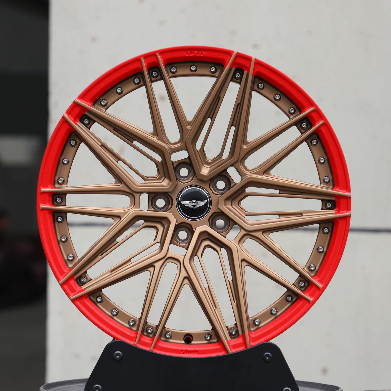 Genesis GV70 wheels – Bronze Red 5-Spoke Faux 2-Piece (Genesis OEM-Style), front view