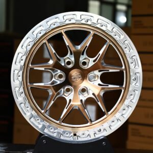 Bronze Silver Ring Forged Wheels – Audi A6 / BMW 5 Series Fitment (5-Lug)
