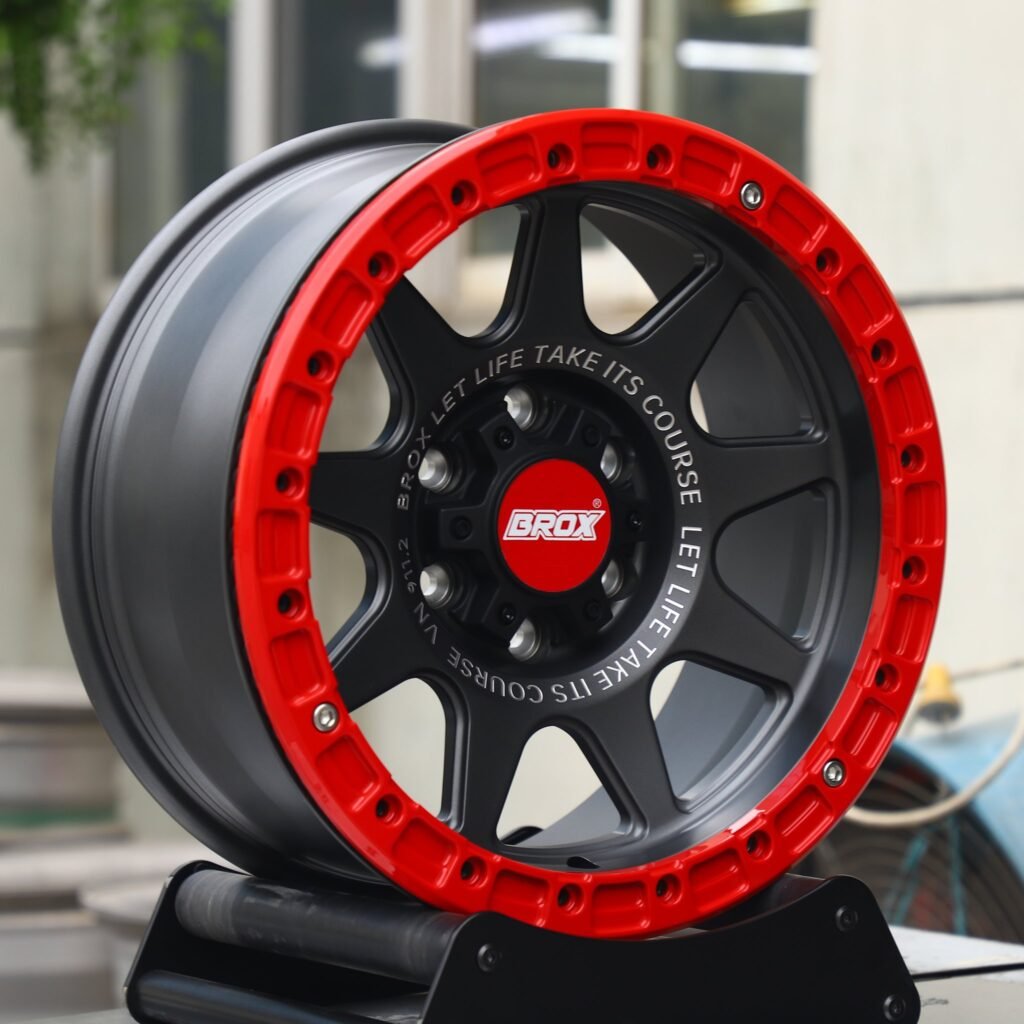 6x139.7 wheels – BROX Custom Finish Beadlock, side view