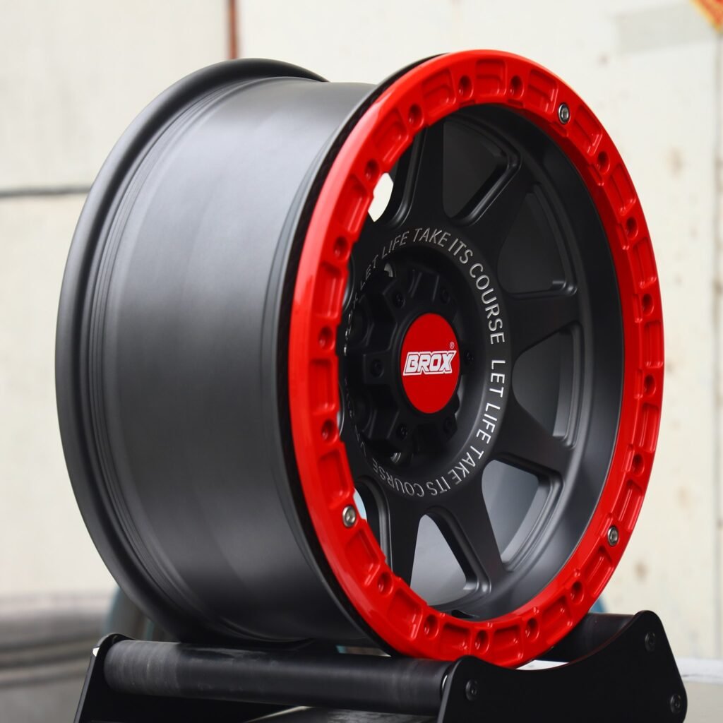 Chevrolet Silverado 1500 wheels – BROX Custom Finish Beadlock, lip and barrel detail