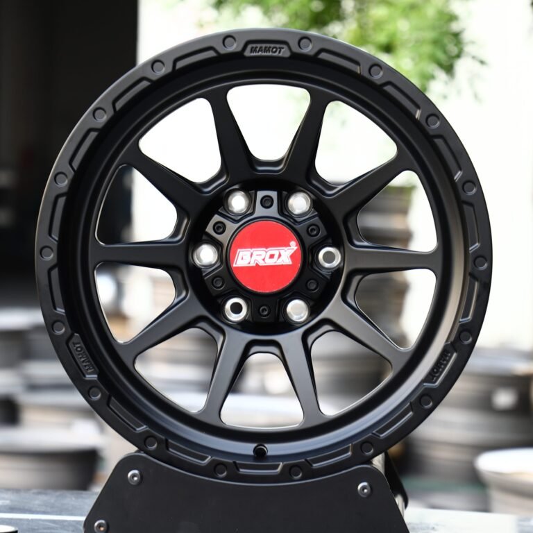 Toyota 4Runner wheels – BROX Gloss Black 10-Spoke Deep Lip, front view