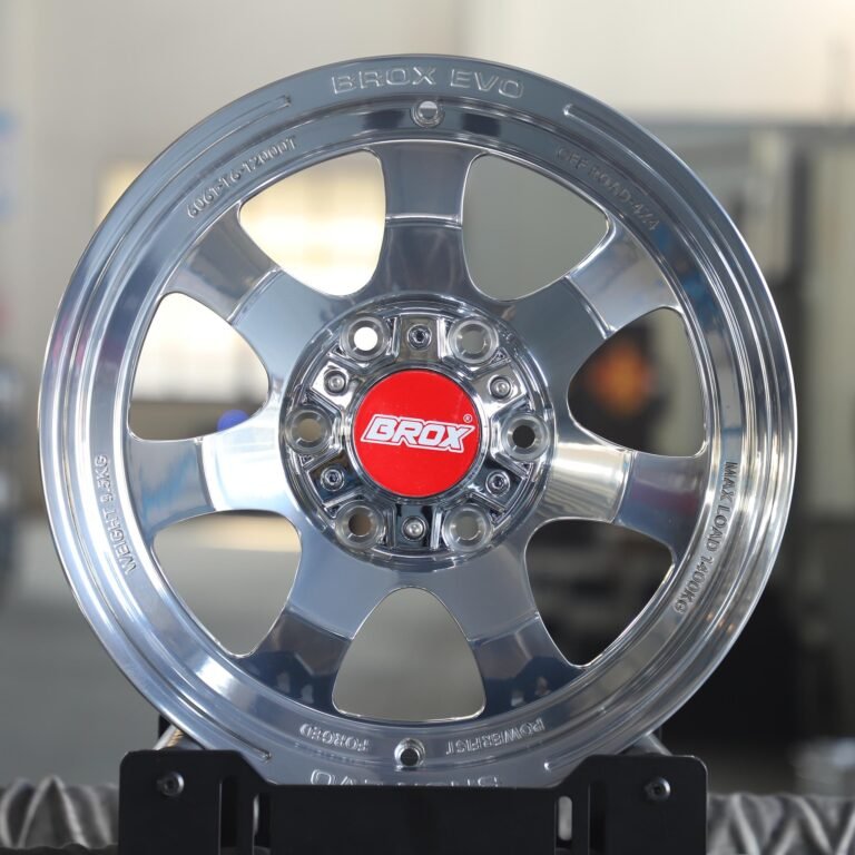 Toyota 4Runner wheels – BROX Silver 7-Spoke Deep Lip, front view