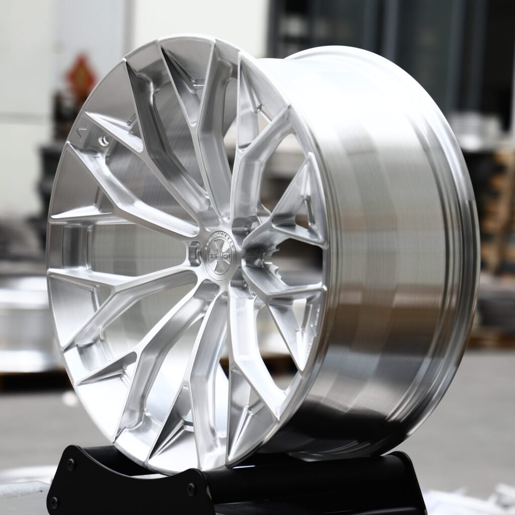 Brushed Bright Silver 10 Y-Spoke Forged Wheels - Audi A6 / BMW 5 Series Fitment (5-Lug) view 4