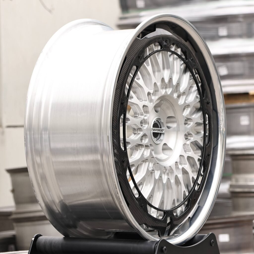Brushed Carbon 5-Spoke Forged Wheels - Audi R8 / Porsche 911 Fitment (5-Lug) view 4