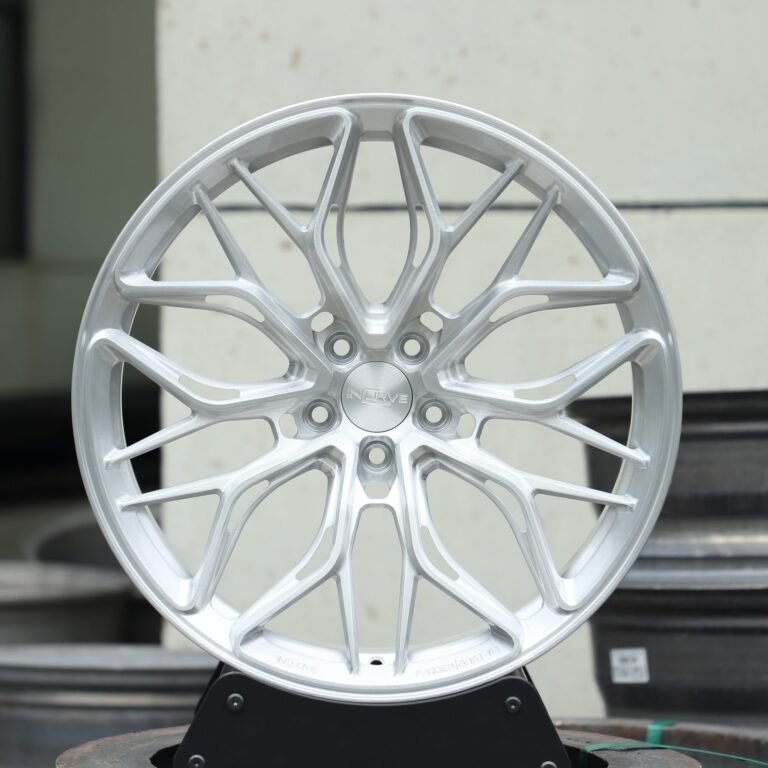 Audi A6 wheels – Brushed Side-Milled Silver 10 Y-Spoke, front view