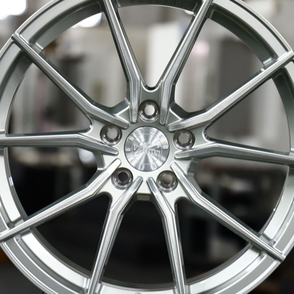 5x112 wheels – Brushed Silver 10-Spoke, side view