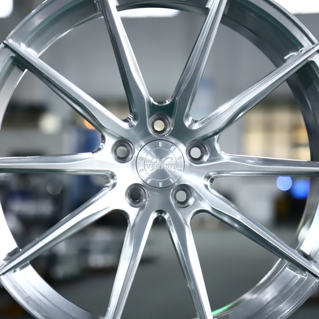 5x112 wheels – Brushed Silver 10-Spoke, side view
