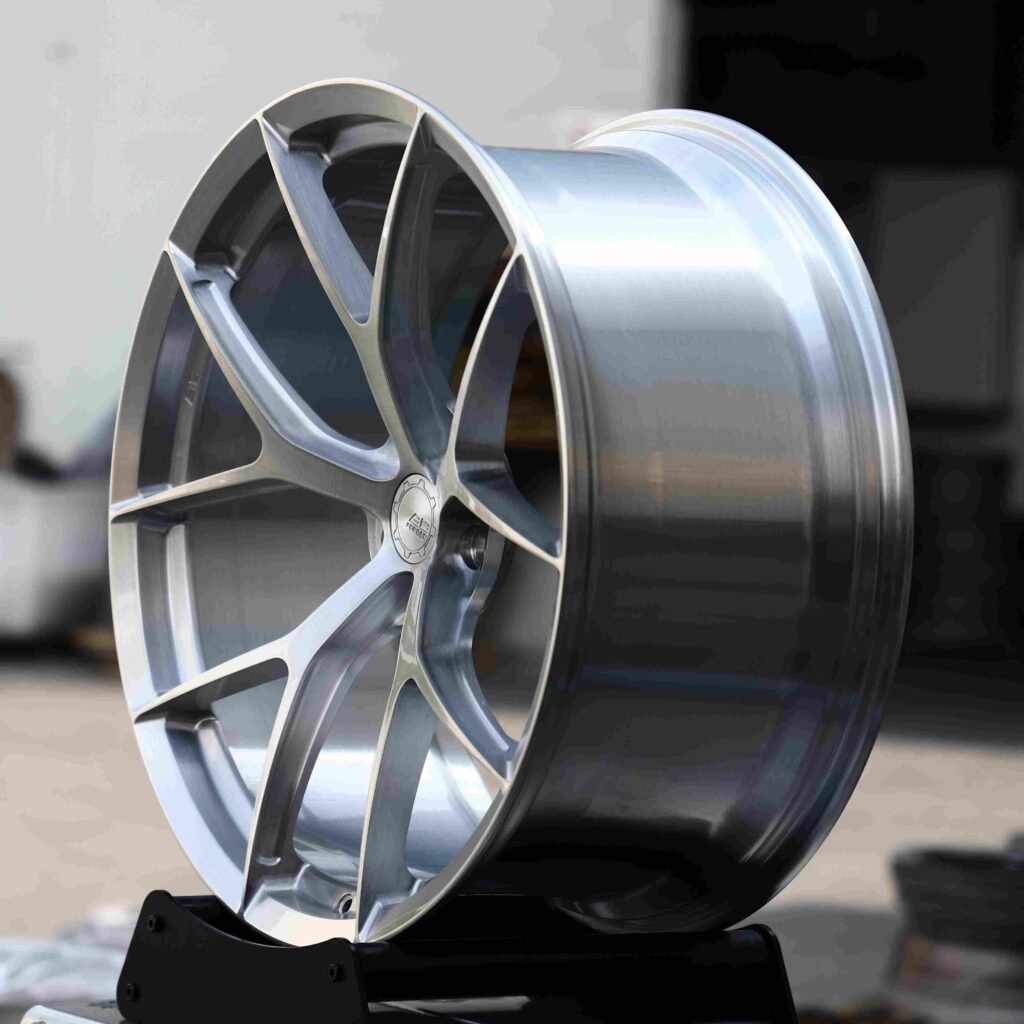 5x112 wheels – Brushed Silver 5 Y-Spoke, side view