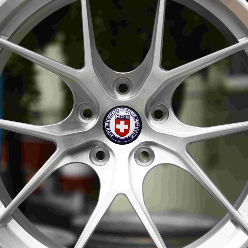 BMW M3 F80 wheels – Brushed Silver 5 Y-Spoke (HRE-Style), lip and barrel detail