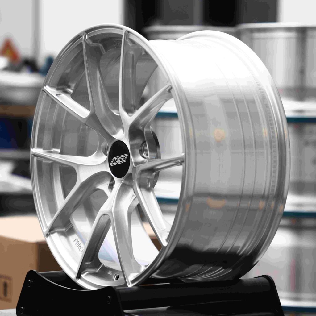 5x100 wheels – Brushed Silver 5 Y-Spoke, side view
