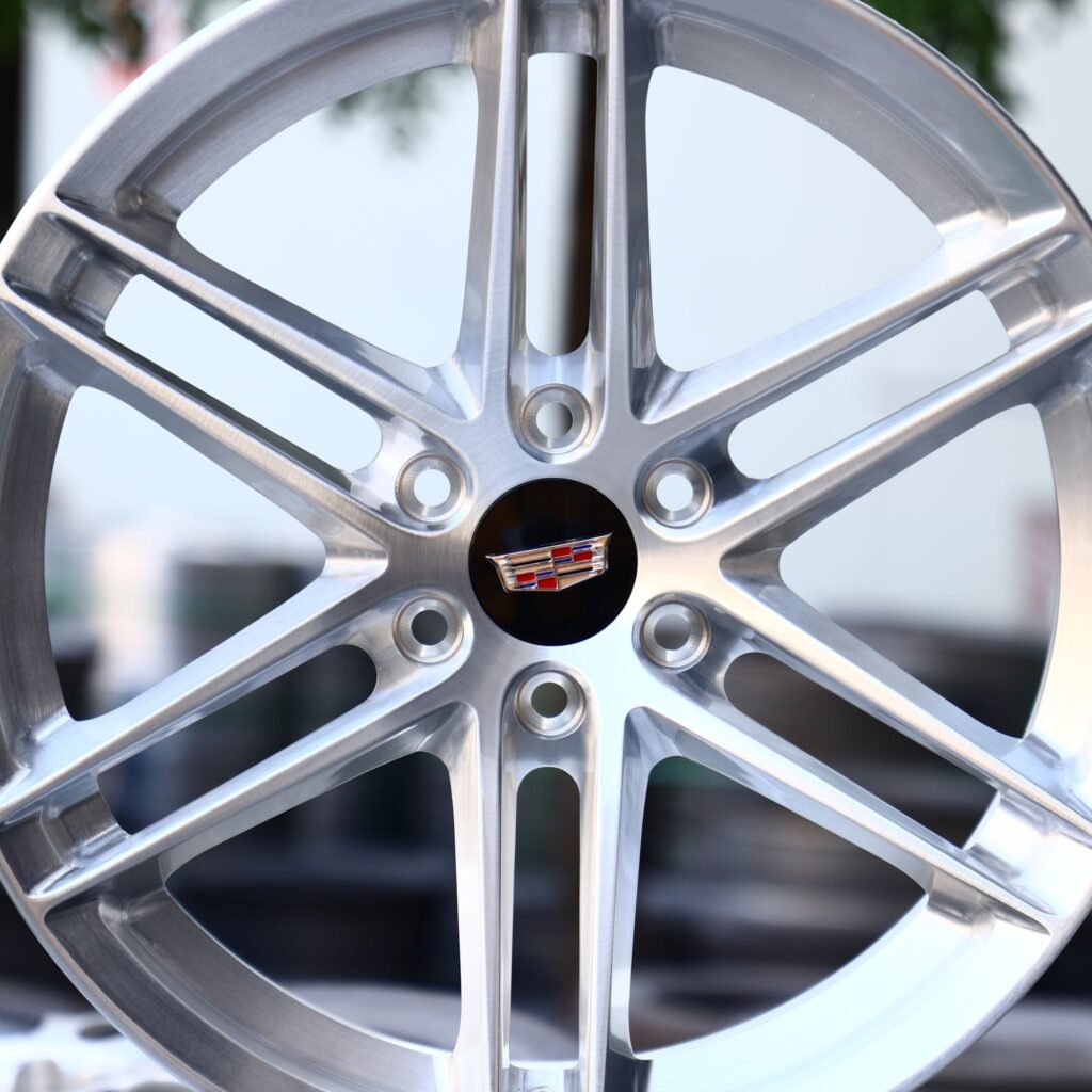 BMW M3 F80 wheels – Brushed Silver Double 5-Spoke, lip and barrel detail