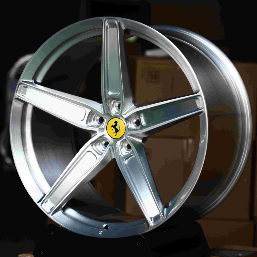Brushed Silver Forged Wheels - Ferrari 488 / Ferrari F8 Fitment (5-Lug) view 2
