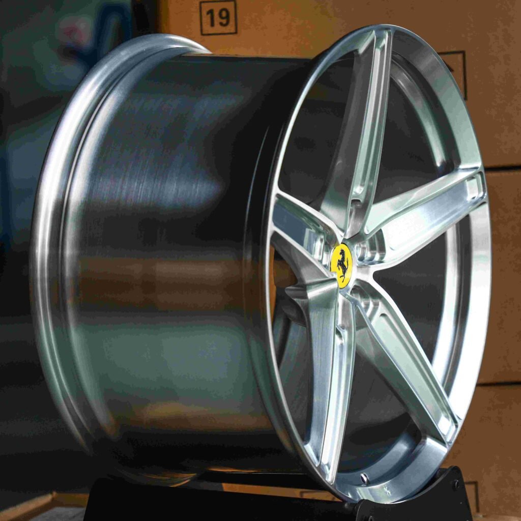 Brushed Silver Forged Wheels - Ferrari 488 / Ferrari F8 Fitment (5-Lug) view 3