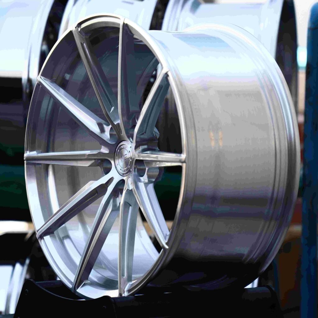 5x112 wheels – Brushed Silver (Wheelforce-Style), side view