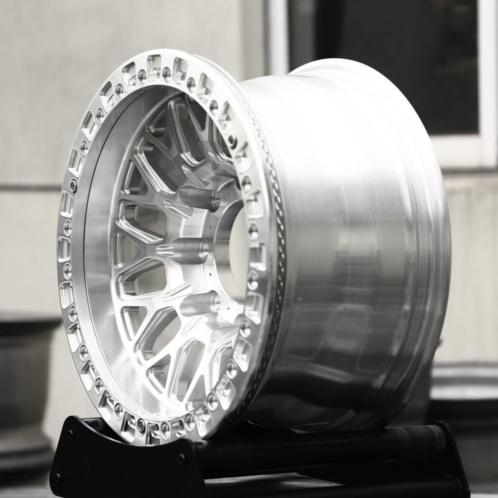 GMC Sierra 2500HD wheels – Brushed Silver Mesh, lip and barrel detail