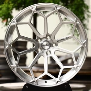 Brushed Silver Web Multi-Spoke Forged Wheels – BMW M3 / Audi RS5 Fitment (5-Lug)