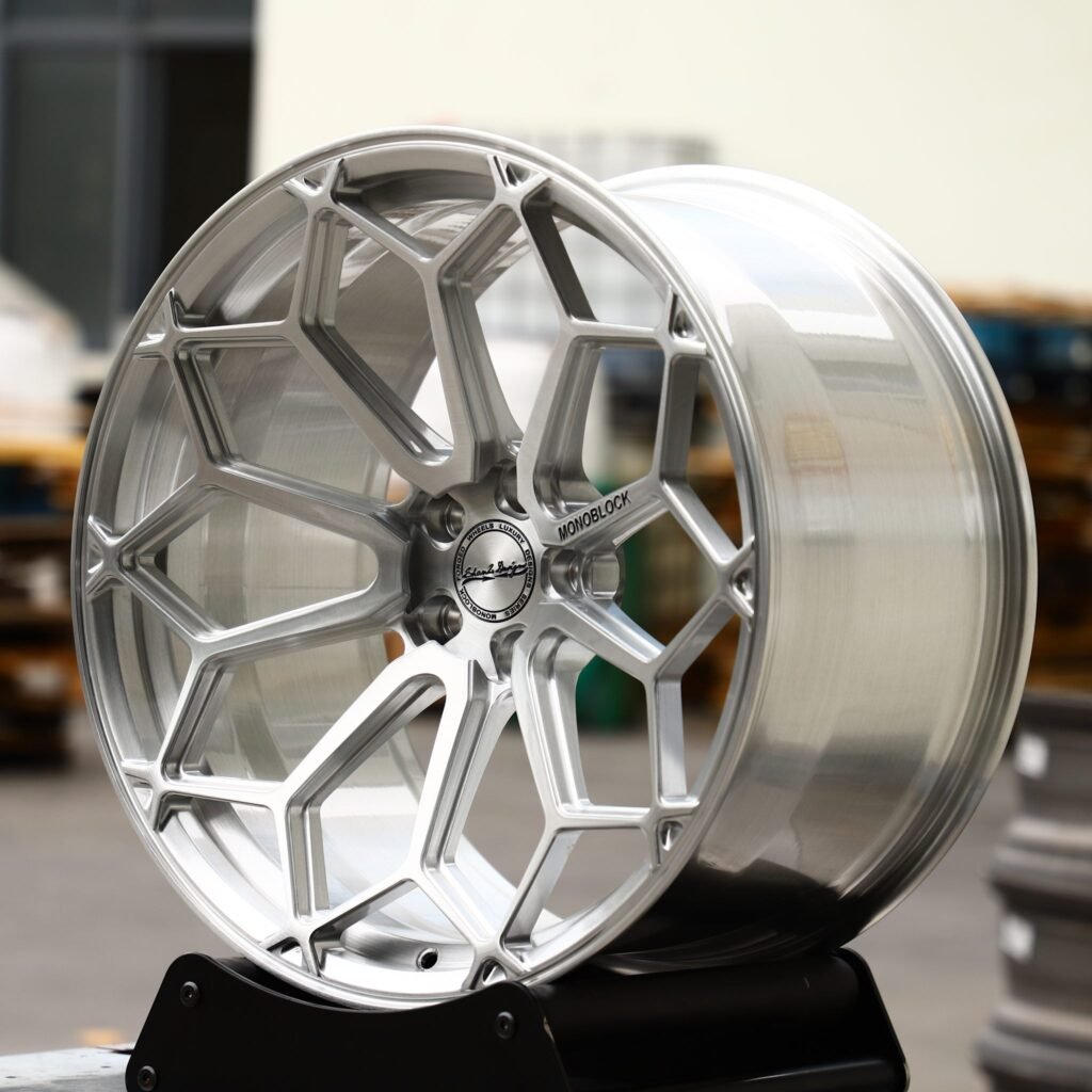 Brushed Silver Web Multi-Spoke Forged Wheels - BMW M3 / Audi RS5 Fitment (5-Lug) view 2
