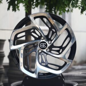 Bugatti OEM-Style Polished Directional Machined-Face Forged Wheels – Bugatti Chiron Fitment (5-Lug)