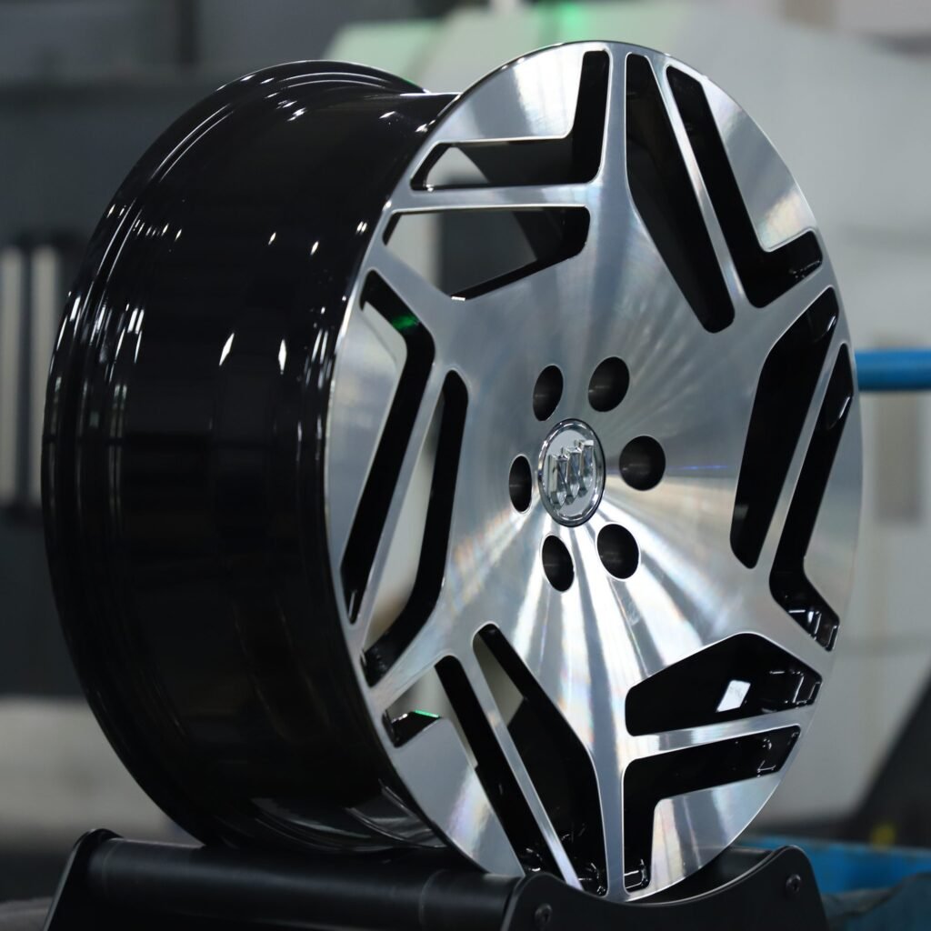 Buick Style Matte Silver Full-Face Machined Face Forged Wheels - Cadillac XT6 Fitment (6-Lug) view 4