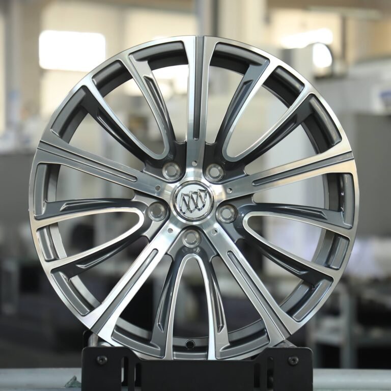 Cadillac XT6 wheels – Metallic Gray 5-Spoke Machined Face, front view