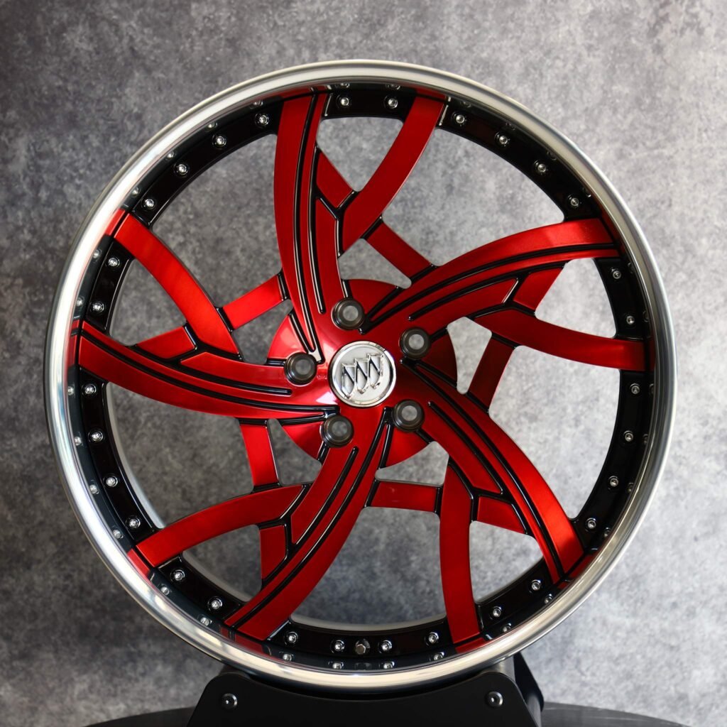 Audi A6 wheels – Red 2-Piece, front view