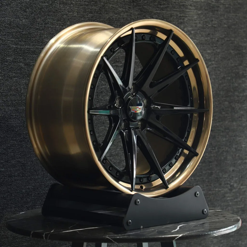 Cadillac Style Custom Finish 2-Piece Forged Wheels - Cadillac Escalade / Chevrolet Silverado Fitment (6-Lug) view 3
