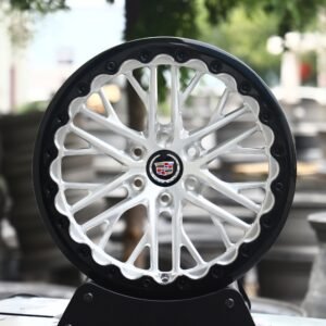 Cadillac Style Silver Custom Beadlock Forged Wheels – Cadillac Escalade / Chevrolet Silverado Fitment (6-Lug)