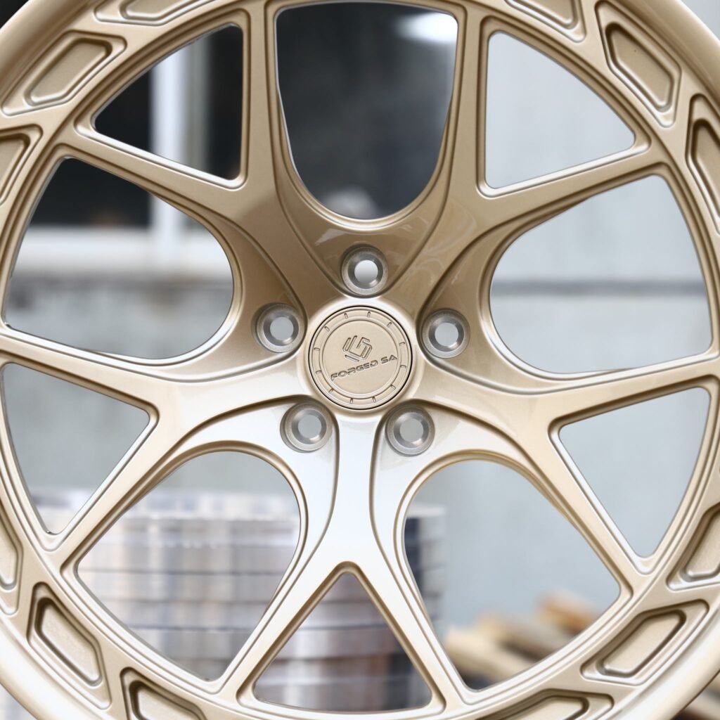 BMW M4 F82 wheels – Champagne Gold Directional 5 Y-Spoke, lip and barrel detail