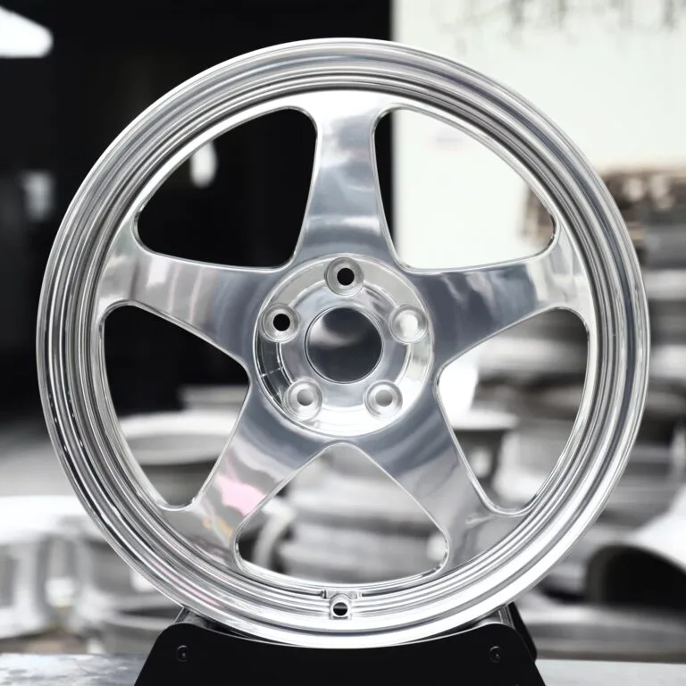 Chevrolet Corvette C7 / Corvette C6 Forged Wheels – Polished 5-Spoke Deep Lip, front view