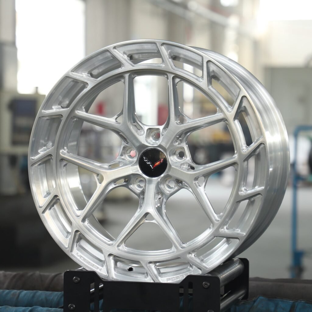 Chevrolet Corvette Style Bright Silver 5 Y-Spoke Left/Right Directional Double-Ring Forged Wheels - Chevrolet Corvette / Cadillac CT5 Fitment (5-Lug) view 2