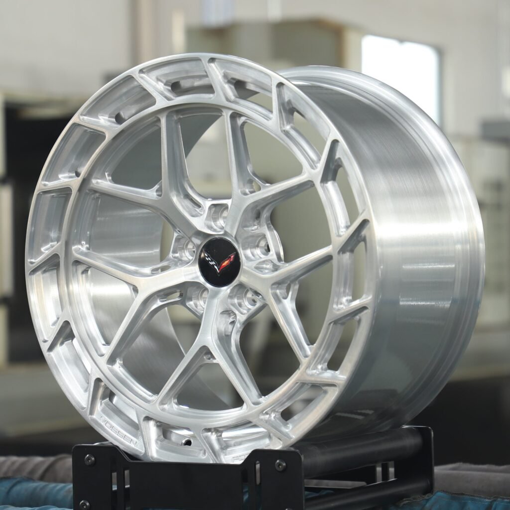 Chevrolet Corvette Style Bright Silver 5 Y-Spoke Left/Right Directional Double-Ring Forged Wheels - Chevrolet Corvette / Cadillac CT5 Fitment (5-Lug) view 3