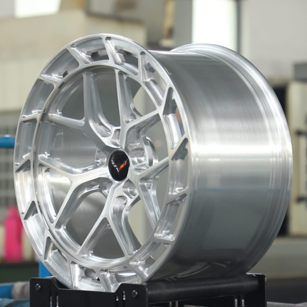 Chevrolet Corvette Style Bright Silver 5 Y-Spoke Left/Right Directional Double-Ring Forged Wheels - Chevrolet Corvette / Cadillac CT5 Fitment (5-Lug) view 4
