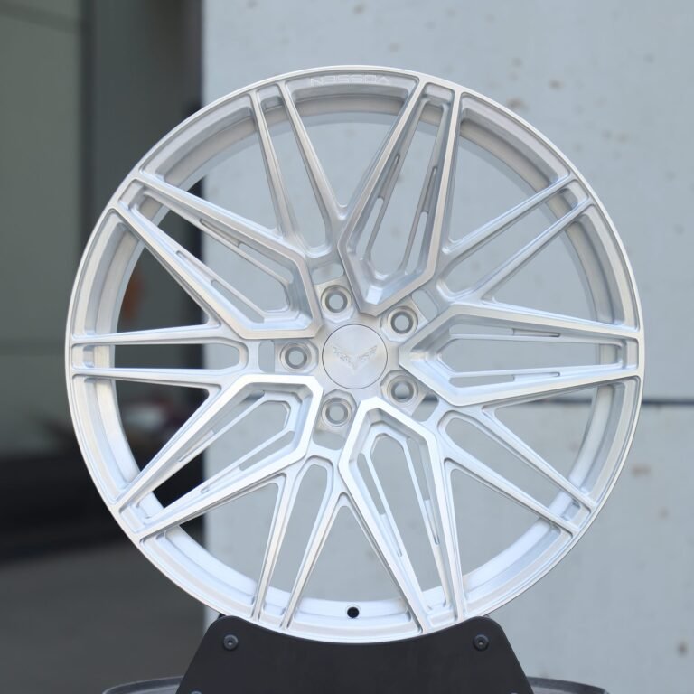 Chevrolet Corvette wheels – Chevrolet Corvette Style Brushed Silver 10 Y-Spoke Machined Face, front view