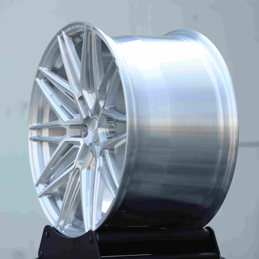 Chevrolet Corvette Style Brushed Silver 10 Y-Spoke Machined Face Forged Wheels - Chevrolet Corvette / Cadillac CT5 Fitment (5-Lug) view 4