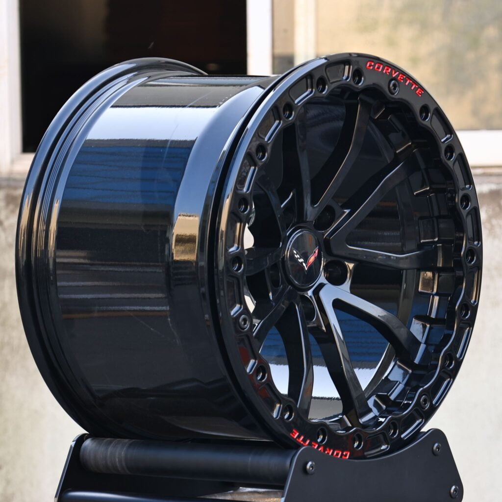 Chevrolet Corvette Style Custom Finish Racing Beadlock Forged Wheels - Chevrolet Corvette / Ford Mustang Fitment (5-Lug) view 4