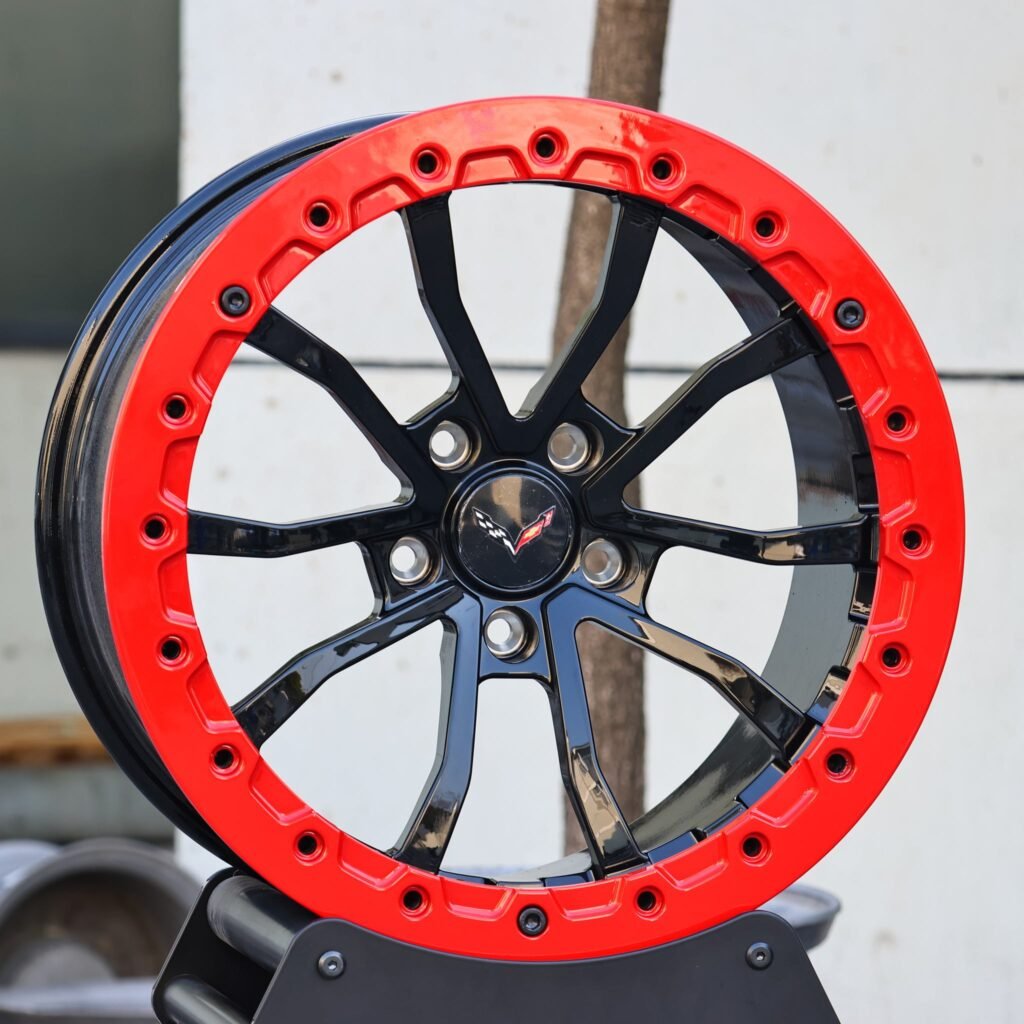 Chevrolet Corvette Style Custom Finish Racing Beadlock Forged Wheels - Chevrolet Corvette / Ford Mustang Fitment (5-Lug) view 2