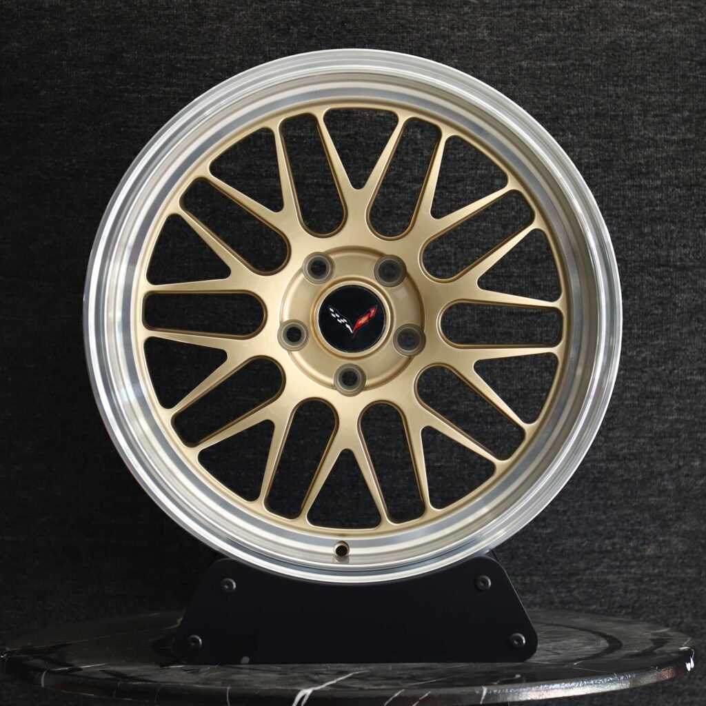Chevrolet Corvette Style Matte Silver 10 Y-Spoke Deep Lip Forged Wheels - Chevrolet Corvette / Cadillac CT5 Fitment (5-Lug) Deep Dish forged wheel