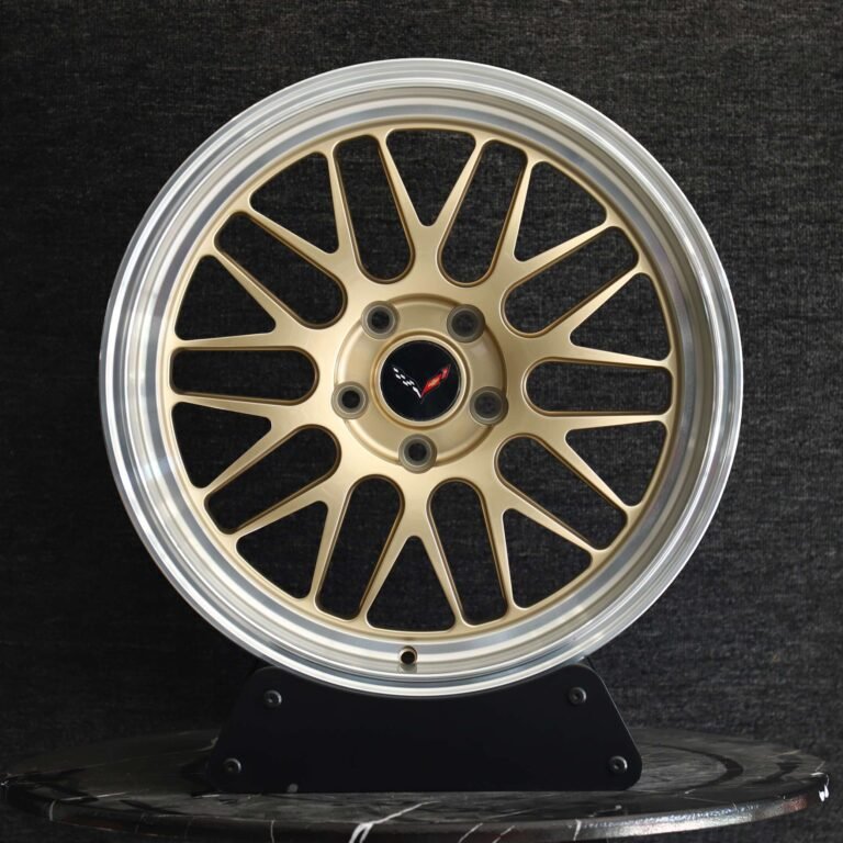 Chevrolet Corvette wheels – Matte Silver 10 Y-Spoke Deep Lip (APEX ML-10RT-Style), front view
