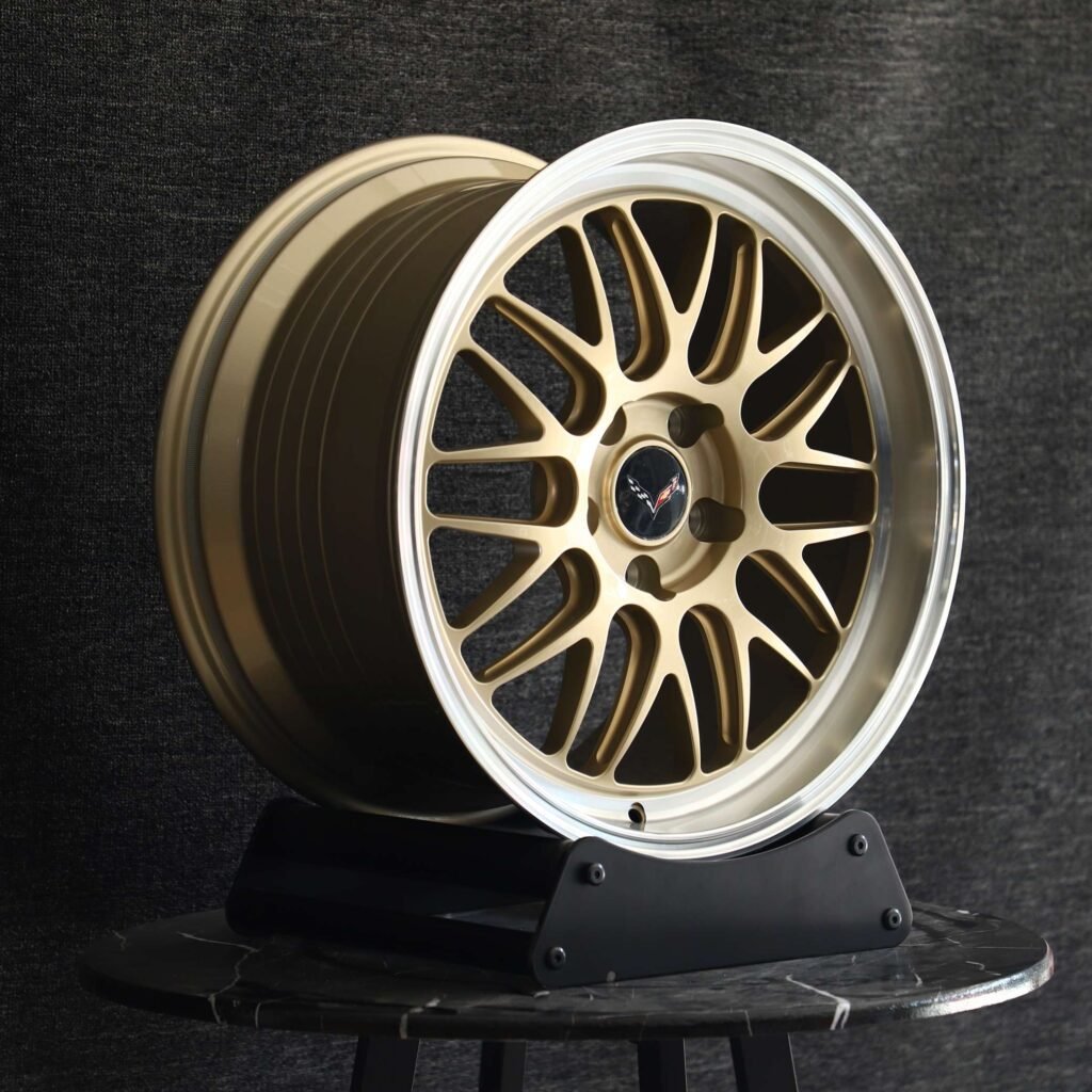 Chevrolet Corvette Style Matte Silver 10 Y-Spoke Deep Lip Forged Wheels - Chevrolet Corvette / Cadillac CT5 Fitment (5-Lug) view 3