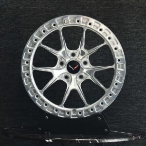 Chevrolet Corvette Style Polished Silver 5 Y-Spoke Racing Beadlock Forged Wheels – Chevrolet Corvette / Ford Mustang Fitment (5-Lug)