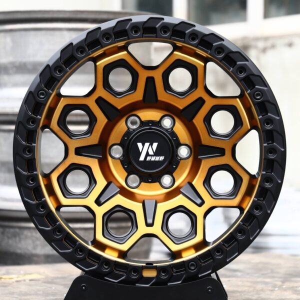 Chevrolet Silverado 1500 wheels – Bronze / Black Hex Beadlock, front view