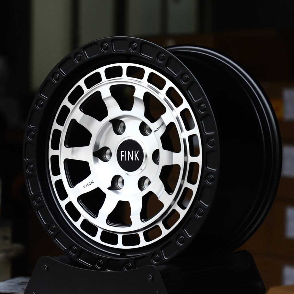 Ford F-150 wheels – Gloss Black / Machined Slotted, angled view