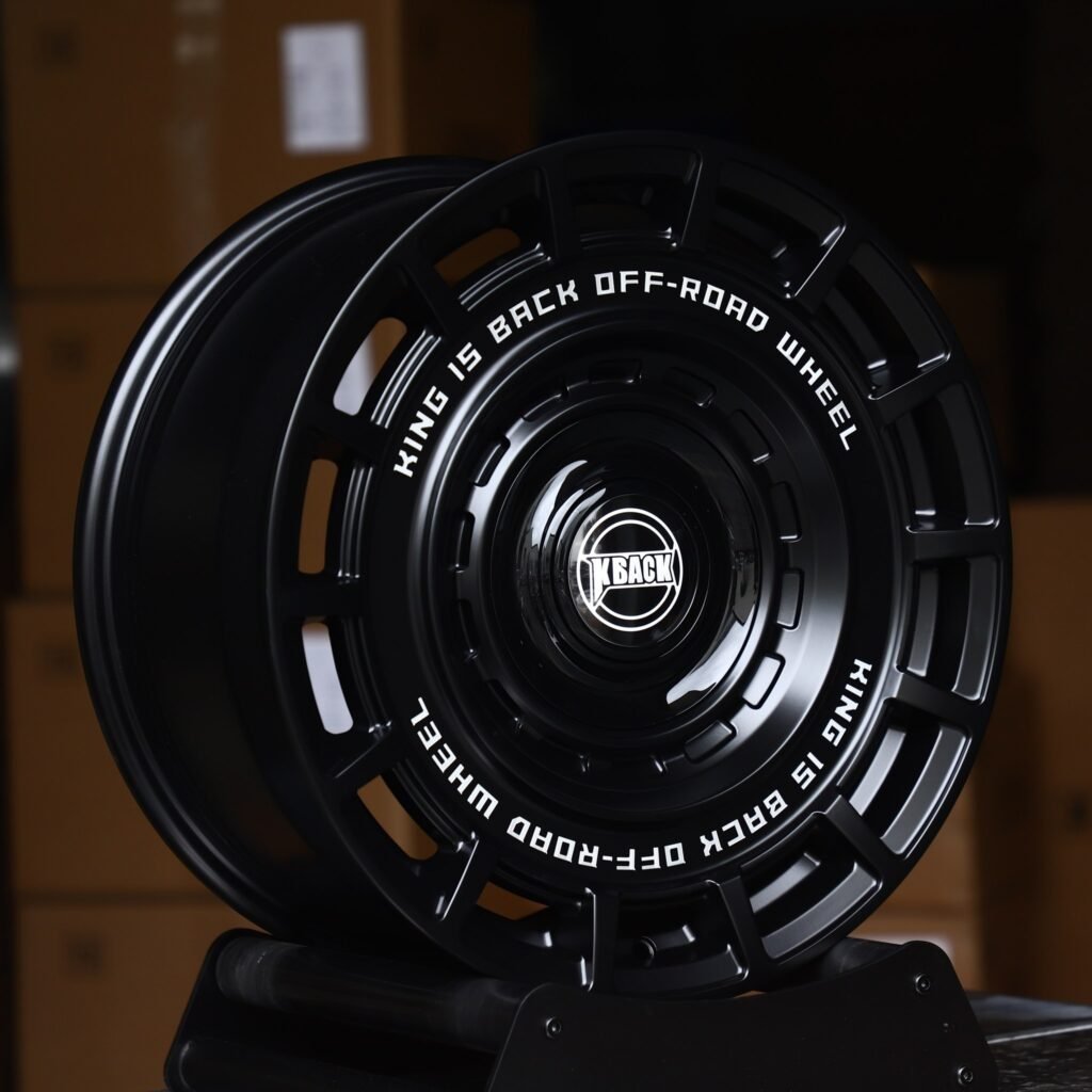 Ford F-150 wheels – Gloss Black Slotted Full-Face, angled view