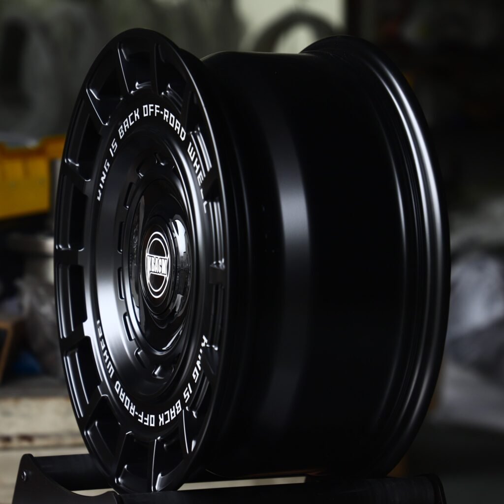 6x139.7 wheels – Gloss Black Slotted Full-Face, side view